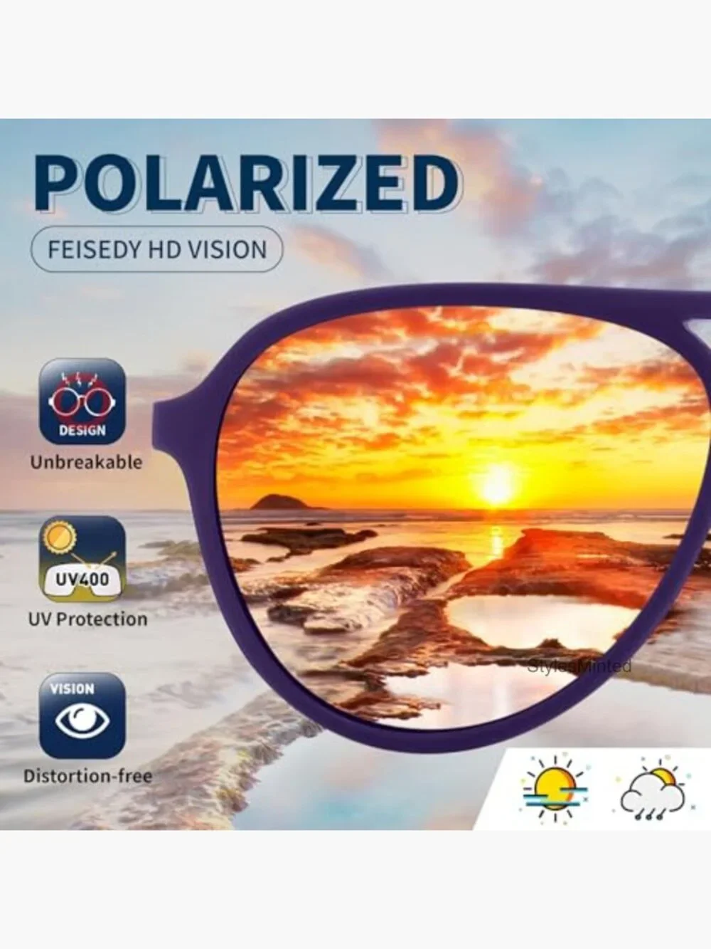 Polarized Aviator Sunglasses UV400 TAC Lens Men Women Driving Sport